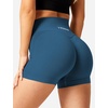 image:imageYEOREO Scrunch Butt Workout Shorts Women 35 Seamless V Cross Waist Sport Gym Amplify ShortsPeacock Blue