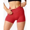 image:imageYEOREO Scrunch Butt Workout Shorts Women 35 Seamless V Cross Waist Sport Gym Amplify ShortsRed
