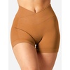 image:imageYEOREO Scrunch Butt Workout Shorts Women 35 Seamless V Cross Waist Sport Gym Amplify ShortsRed Brown