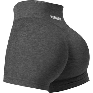 image:imageYEOREO Scrunch Butt Workout Shorts Women 35 Seamless V Cross Waist Sport Gym Amplify ShortsGrey