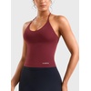 image:imageYEOREO CoreFlex Womens Tie Halter Twist Back Tank Top  Padded Workout Yoga Cop Top Going Out Y2k Trendy Summer CamisoleAnkela Red