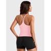 image:imageYEOREO CoreFlex Y Back Tank Tops for Women Workout Padded Racerback Tank Tops with Adjustable StrapBaby Pink