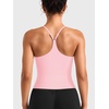 image:imageYEOREO CoreFlex Y Back Tank Tops for Women Workout Padded Racerback Tank Tops with Adjustable StrapBaby Pink