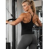 image:imageYEOREO CoreFlex Y Back Tank Tops for Women Workout Padded Racerback Tank Tops with Adjustable StrapBlack