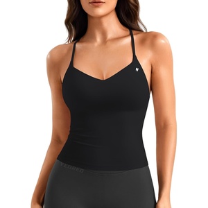 image:imageYEOREO CoreFlex Y Back Tank Tops for Women Workout Padded Racerback Tank Tops with Adjustable StrapBlack