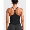 image:imageYEOREO CoreFlex Y Back Tank Tops for Women Padded Racerback Yoga Tank Tops  V Neck Adjustable Strap Light Support Removable Pads Gym WorkoutBlack
