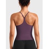 image:imageYEOREO CoreFlex Y Back Tank Tops for Women Padded Racerback Yoga Tank Tops  V Neck Adjustable Strap Light Support Removable Pads Gym WorkoutBlack Berry Purple