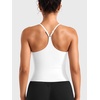 image:imageYEOREO CoreFlex Y Back Tank Tops for Women Padded Racerback Yoga Tank Tops  V Neck Adjustable Strap Light Support Removable Pads Gym WorkoutWhite