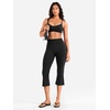 image:imageYEOREO Ease Capri Flare Leggings Workout Cropped Bootcut Yoga Crop Pants  21 High Waisted Tummy Control Capri Leggings for Women Gym YogaBlack