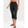 image:imageYEOREO Ease Capri Flare Leggings Workout Cropped Bootcut Yoga Crop Pants  21 High Waisted Tummy Control Capri Leggings for Women Gym YogaBlack
