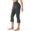 image:imageYEOREO Ease Capri Flare Leggings Workout Cropped Bootcut Yoga Crop Pants  21 High Waisted Tummy Control Capri Leggings for Women Gym YogaCarbon Grey