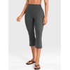image:imageYEOREO Ease Capri Flare Leggings Workout Cropped Bootcut Yoga Crop Pants  21 High Waisted Tummy Control Capri Leggings for Women Gym YogaCarbon Grey