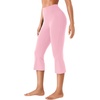 image:imageYEOREO Ease Capri Flare Leggings Workout Cropped Bootcut Yoga Crop Pants  21 High Waisted Tummy Control Capri Leggings for Women Gym YogaLight Pink