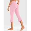 image:imageYEOREO Ease Capri Flare Leggings Workout Cropped Bootcut Yoga Crop Pants  21 High Waisted Tummy Control Capri Leggings for Women Gym YogaLight Pink