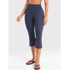 image:imageYEOREO Ease Capri Flare Leggings Workout Cropped Bootcut Yoga Crop Pants  21 High Waisted Tummy Control Capri Leggings for Women Gym YogaNavy Blue