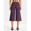 image:imageYEOREO Ease No Front Seam Capris for Women Low Rise VBack Yoga Pants  21 Inseam Straight Leg Glute Contouring Relaxed BelowKnee Fit No Camel Toe Workout and LoungeBlack Berry Purple