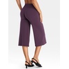 image:imageYEOREO Ease No Front Seam Capris for Women Low Rise VBack Yoga Pants  21 Inseam Straight Leg Glute Contouring Relaxed BelowKnee Fit No Camel Toe Workout and LoungeBlack Berry Purple