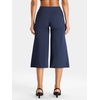image:imageYEOREO Ease No Front Seam Capris for Women Low Rise VBack Yoga Pants  21 Inseam Straight Leg Glute Contouring Relaxed BelowKnee Fit No Camel Toe Workout and LoungeNavy Blue