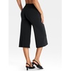 image:imageYEOREO Ease No Front Seam Capris for Women Low Rise VBack Yoga Pants  21 Inseam Straight Leg Glute Contouring Relaxed BelowKnee Fit No Camel Toe Workout and LoungeBlack