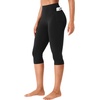 image:imageYEOREO Ease Womens Workout Capri Leggings with Pockets No Front Seam Pants  High Waisted Hidden Scrunch Tummy Control Butt lifting buttery soft Gym Yoga Going Out Capri Leggings 17 InseamBlack