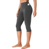 image:imageYEOREO Ease Womens Workout Capri Leggings with Pockets No Front Seam Pants  High Waisted Hidden Scrunch Tummy Control Butt lifting buttery soft Gym Yoga Going Out Capri Leggings 17 InseamCarbon Grey
