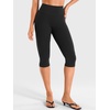 image:imageYEOREO Ease Womens Workout Capri Leggings with Pockets No Front Seam Pants  High Waisted Hidden Scrunch Tummy Control Butt lifting buttery soft Gym Yoga Going Out Capri Leggings 17 InseamBlack