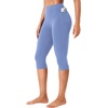 image:imageYEOREO Ease Womens Workout Capri Leggings with Pockets No Front Seam Pants  High Waisted Hidden Scrunch Tummy Control Butt lifting buttery soft Gym Yoga Going Out Capri Leggings 17 InseamSea Blue