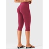 image:imageYEOREO Ease Womens Workout Capri Leggings with Pockets No Front Seam Pants  High Waisted Hidden Scrunch Tummy Control Butt lifting buttery soft Gym Yoga Going Out Capri Leggings 17 InseamRuby Red