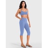 image:imageYEOREO Ease Womens Workout Capri Leggings with Pockets No Front Seam Pants  High Waisted Hidden Scrunch Tummy Control Butt lifting buttery soft Gym Yoga Going Out Capri Leggings 17 InseamSea Blue