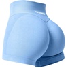 image:imageYEOREO Scrunch Butt Workout Shorts 35  Seamless V Cross Waist Sports Gym for WomenAzure