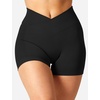 image:imageYEOREO Scrunch Butt Workout Shorts 35  Seamless V Cross Waist Sports Gym for WomenBlack