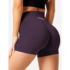 image:imageYEOREO Scrunch Butt Workout Shorts 35  Seamless V Cross Waist Sports Gym for WomenBlack Purple
