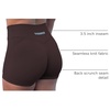 image:imageYEOREO Scrunch Butt Workout Shorts 35  Seamless V Cross Waist Sports Gym for WomenChocolate