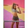 image:imageYEOREO Scrunch Butt Workout Shorts 35  Seamless V Cross Waist Sports Gym for WomenCoffee