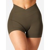 image:imageYEOREO Scrunch Butt Workout Shorts 35  Seamless V Cross Waist Sports Gym for WomenCoffee
