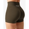 image:imageYEOREO Scrunch Butt Workout Shorts 35  Seamless V Cross Waist Sports Gym for WomenCoffee