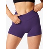 image:imageYEOREO Scrunch Butt Workout Shorts 35  Seamless V Cross Waist Sports Gym for WomenDark Purple