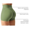 image:imageYEOREO Scrunch Butt Workout Shorts 35  Seamless V Cross Waist Sports Gym for WomenGreen