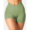 image:imageYEOREO Scrunch Butt Workout Shorts 35  Seamless V Cross Waist Sports Gym for WomenGreen