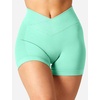image:imageYEOREO Scrunch Butt Workout Shorts 35  Seamless V Cross Waist Sports Gym for WomenLight Green