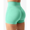 image:imageYEOREO Scrunch Butt Workout Shorts 35  Seamless V Cross Waist Sports Gym for WomenLight Green