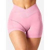 image:imageYEOREO Scrunch Butt Workout Shorts 35  Seamless V Cross Waist Sports Gym for WomenLight Pink