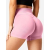 image:imageYEOREO Scrunch Butt Workout Shorts 35  Seamless V Cross Waist Sports Gym for WomenLight Pink