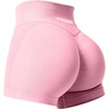 image:imageYEOREO Scrunch Butt Workout Shorts 35  Seamless V Cross Waist Sports Gym for WomenLight Pink