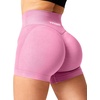 image:imageYEOREO Scrunch Butt Workout Shorts 35  Seamless V Cross Waist Sports Gym for WomenPink