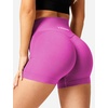 image:imageYEOREO Scrunch Butt Workout Shorts 35  Seamless V Cross Waist Sports Gym for WomenPurple Pink
