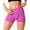 image:imageYEOREO Scrunch Butt Workout Shorts 35  Seamless V Cross Waist Sports Gym for WomenPurple Pink