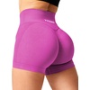 image:imageYEOREO Scrunch Butt Workout Shorts 35  Seamless V Cross Waist Sports Gym for WomenPurple Pink