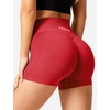 image:imageYEOREO Scrunch Butt Workout Shorts 35  Seamless V Cross Waist Sports Gym for WomenRed