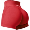 image:imageYEOREO Scrunch Butt Workout Shorts 35  Seamless V Cross Waist Sports Gym for WomenRed